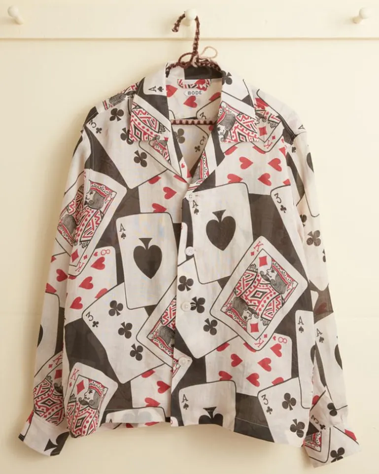 Men BODE Ace Of Spades Long Sleeve Shirt