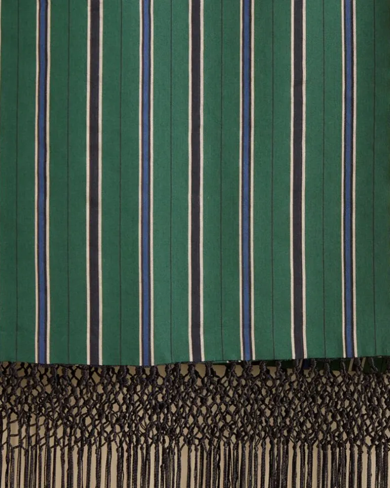 Men BODE Alumni Stripe Dinner Scarf - Green