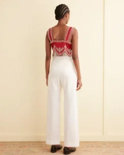 Women BODE Amrita Fringe Top