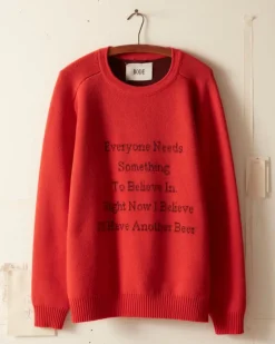 Men BODE Another Beer Sweater - Orange