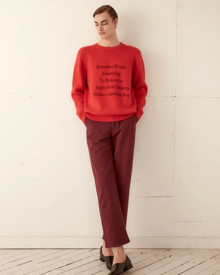 Men BODE Another Beer Sweater - Orange