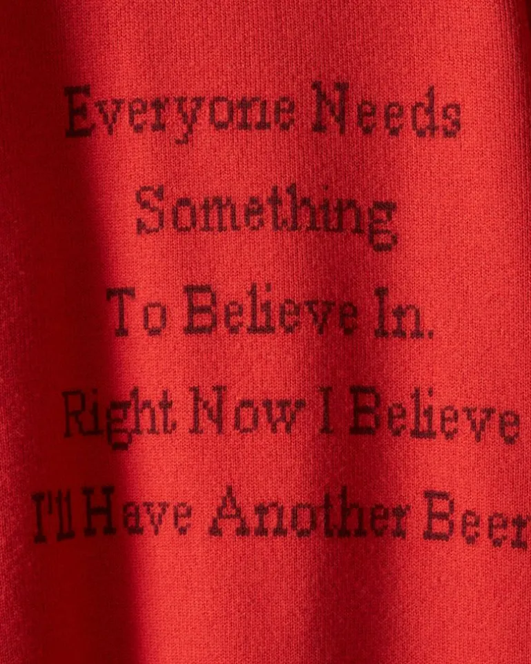 Men BODE Another Beer Sweater - Orange