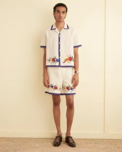Men BODE Applique Fruit Bunch Shorts