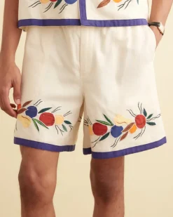 Men BODE Applique Fruit Bunch Shorts