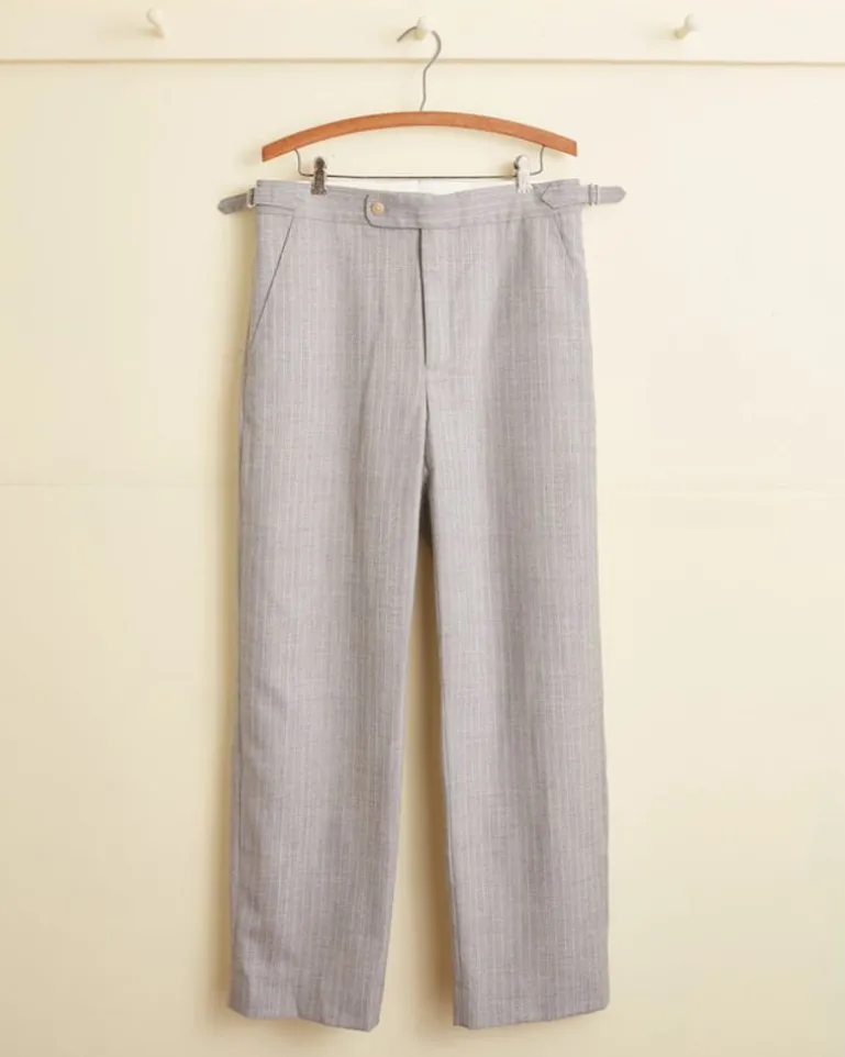 Men BODE Argent Stripe Trousers - 31