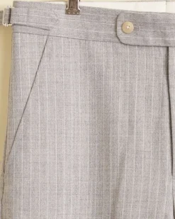 Men BODE Argent Stripe Trousers - 31