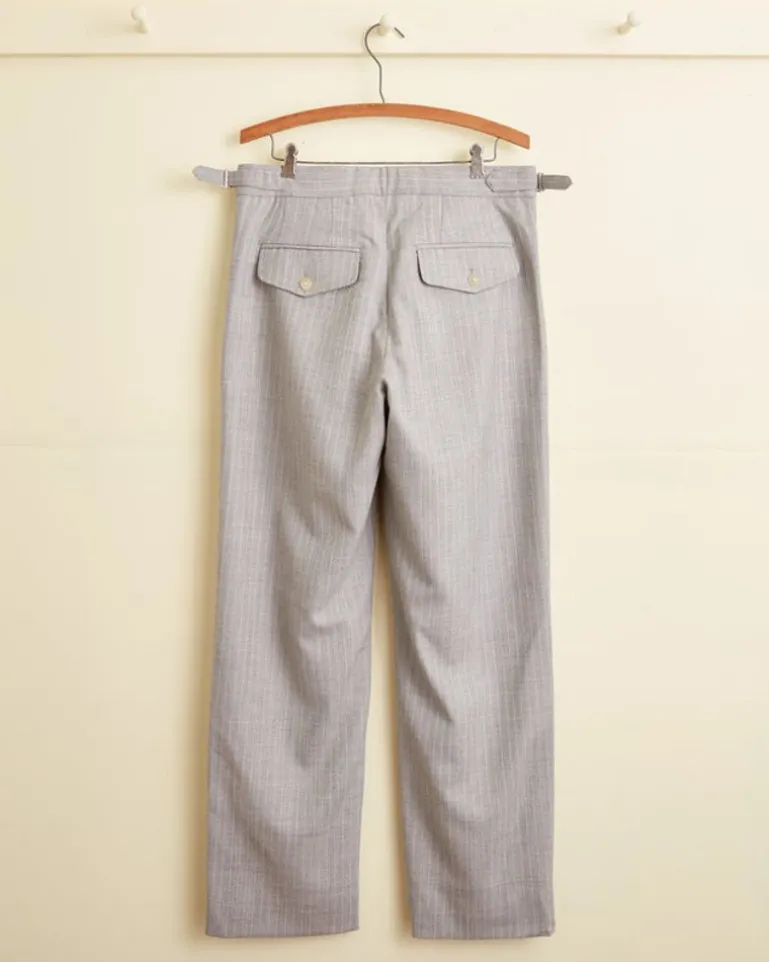 Men BODE Argent Stripe Trousers - 31