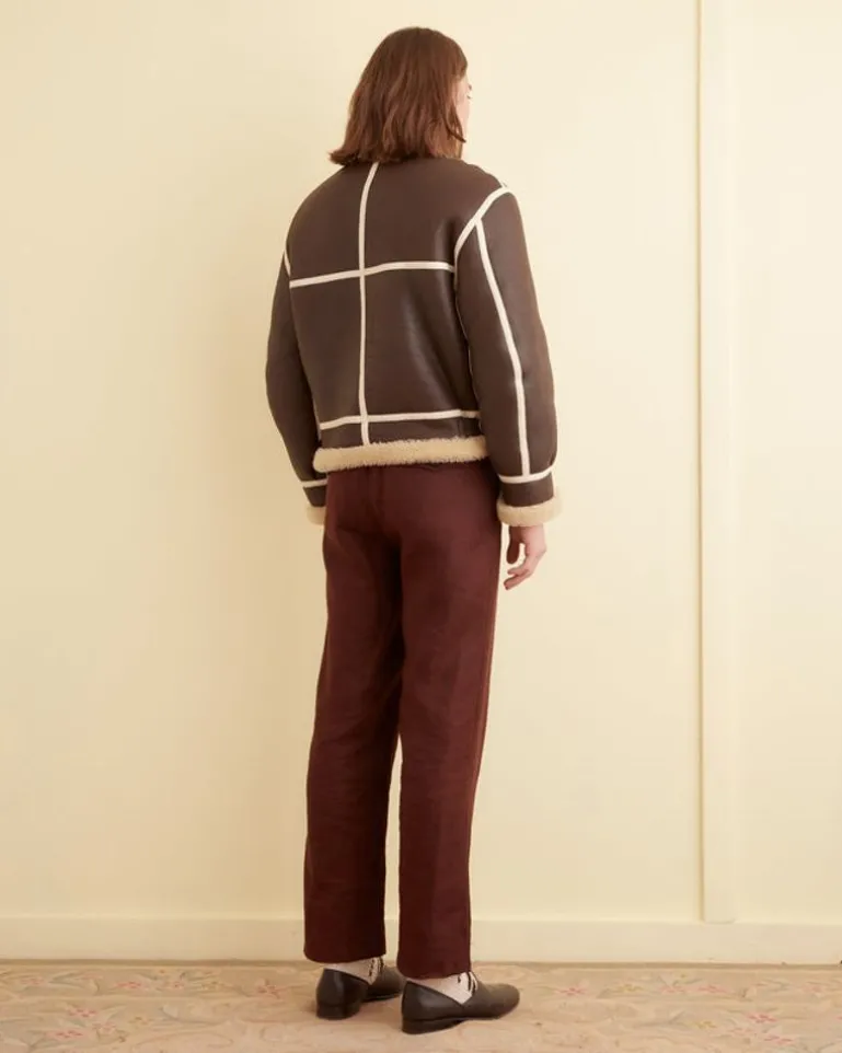 Men BODE Aviator Shearling Jacket