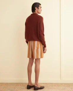 Men BODE Awning Stripe Shorts