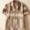 Men BODE Bar Quilt Short Sleeve Shirt