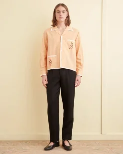 Men BODE Beaded Blackjack Long Sleeve Shirt