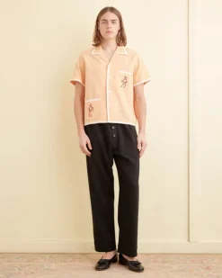 Men BODE Beaded Blackjack Short Sleeve Shirt