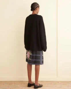 Women BODE Beaded Bourbon Rose Skirt