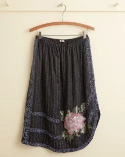 Women BODE Beaded Bourbon Rose Skirt