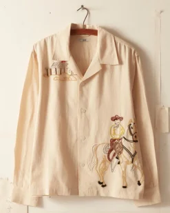 Men BODE Beaded Buckaroo Long Sleeve Shirt