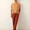 Men BODE Beaded Cantaloupe Short Sleeve Shirt