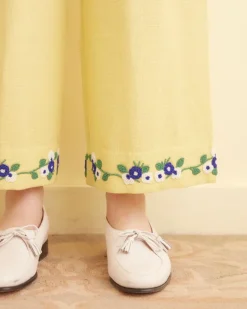 Women BODE Beaded Chicory Pants