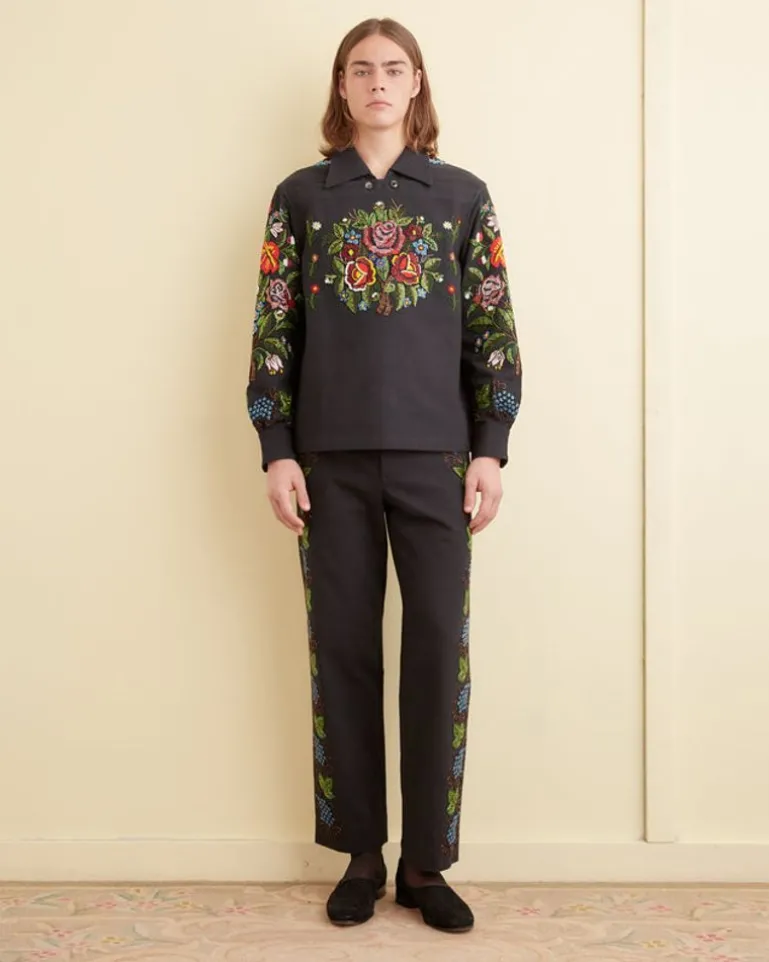 Men BODE Beaded Concord Pullover