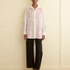 Women BODE Beaded Crossvine Shirt