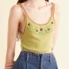 Women BODE Beaded Dahlia Tank
