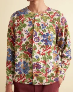 Men BODE Beaded Floral Cardigan