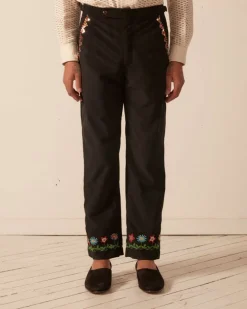 Men BODE Beaded Garden Vine Trousers