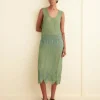 Women BODE Beaded Grid Vine Dress