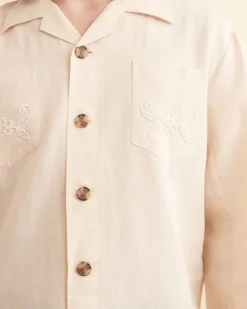 Men BODE Beaded Jasmine Overshirt