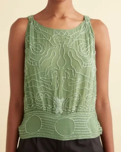 Women BODE Beaded Myrtle Shirt