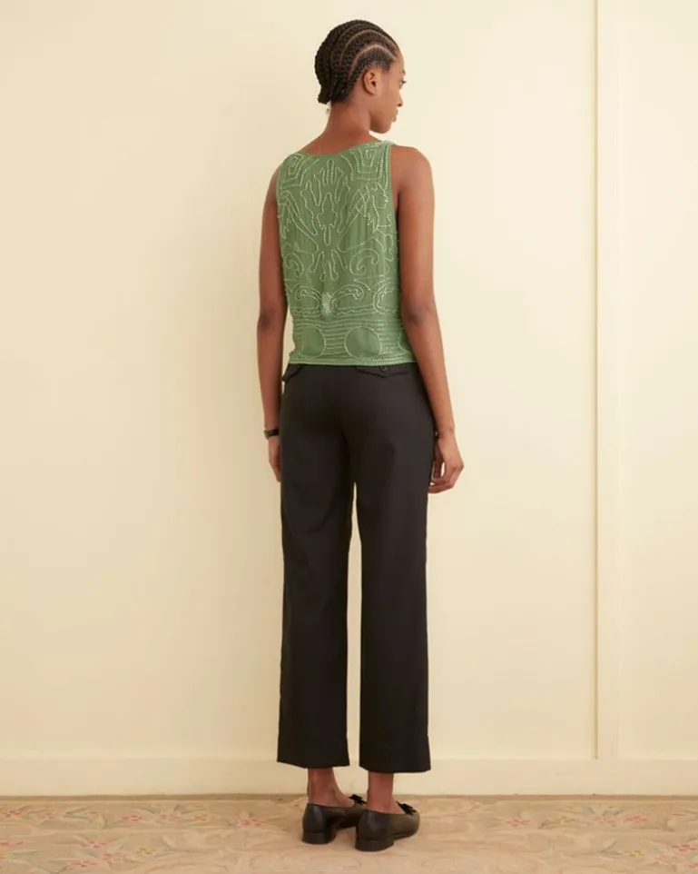 Women BODE Beaded Myrtle Shirt