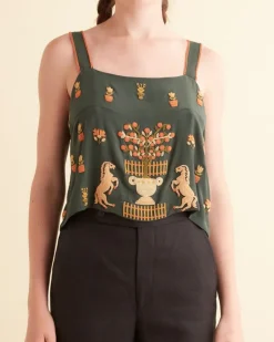 Women BODE Beaded Paddock Sampler Tank
