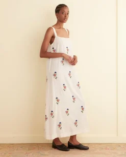 Women BODE Beaded Wildflower Gown
