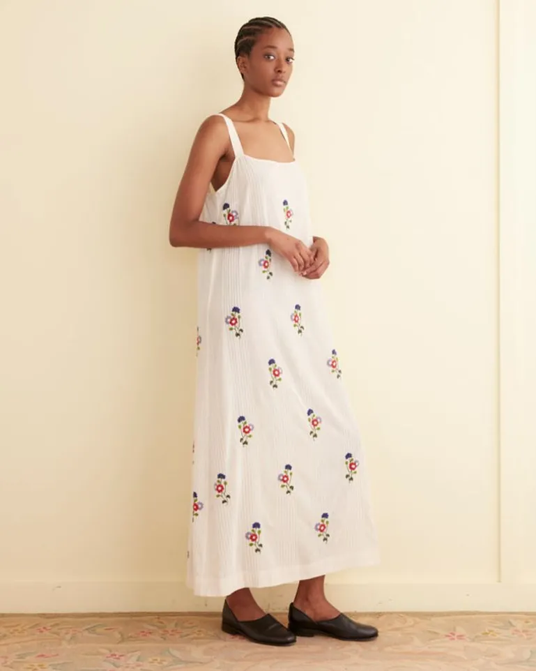 Women BODE Beaded Wildflower Gown