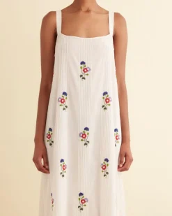 Women BODE Beaded Wildflower Gown