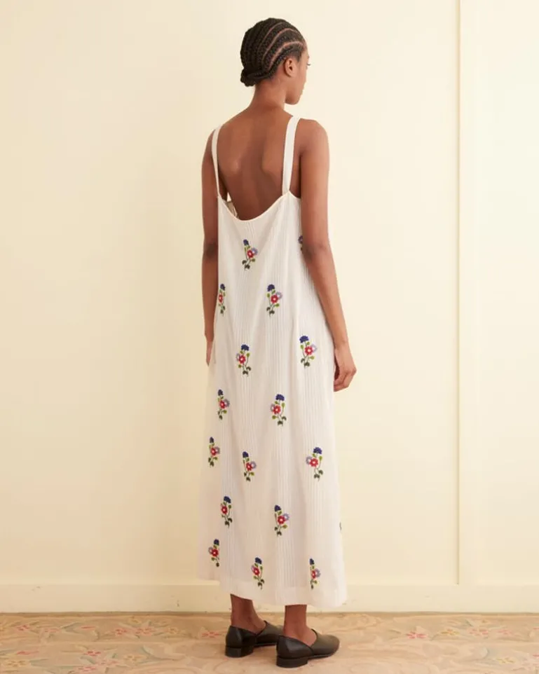 Women BODE Beaded Wildflower Gown