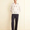 Men BODE Beaded Wildflower Long Sleeve Shirt