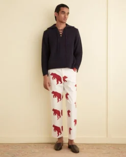 Men BODE Bear Applique Trousers