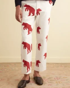 Men BODE Bear Applique Trousers