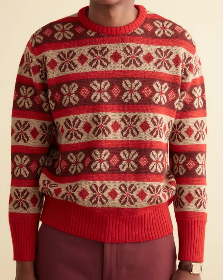 Men BODE Begonia Stripe Sweater