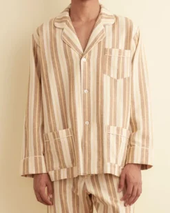 Men BODE Blonde Stripe Overshirt