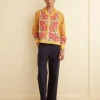 Men BODE Blooming Border Long Sleeve Shirt