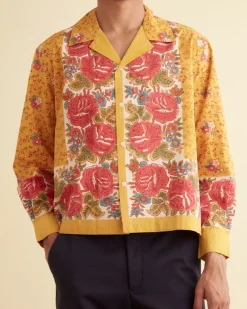 Men BODE Blooming Border Long Sleeve Shirt