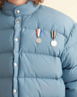 Men BODE Blue Burlington Puffer Jacket