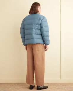 Men BODE Blue Burlington Puffer Jacket