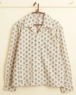 Men BODE Boston Flower Long Sleeve Shirt