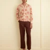 Men BODE Bougainvillea Long Sleeve Shirt