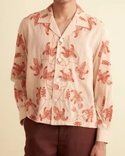 Men BODE Bougainvillea Long Sleeve Shirt