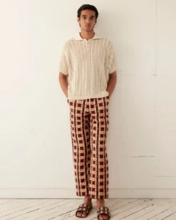 Men BODE Bouquet Cloth Quilt Trousers