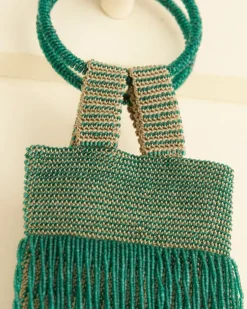 Women BODE Bracelet Evening Bag - Blue/Green