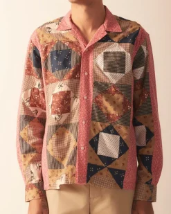 Men BODE Calico This And That Long Sleeve Shirt